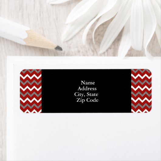 Red, White and Black Chevron Pattern (Insitu)