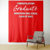 Red White and Black Gratulationen Graduate Wandteppich (Beispiel)