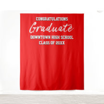 Red White and Black Gratulationen Graduate