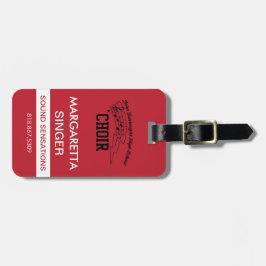 Red, White, and Black Luggage Performer Bag Tag Gepäckanhänger