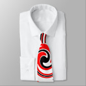 Red white and black psychedelic design krawatte (Gebunden)