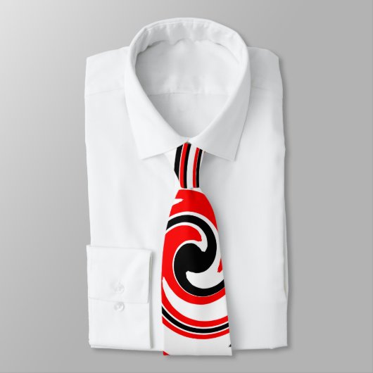 Red white and black psychedelic design krawatte (Gebunden)