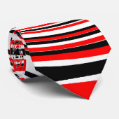 Red white and black psychedelic design krawatte (Gerollt)