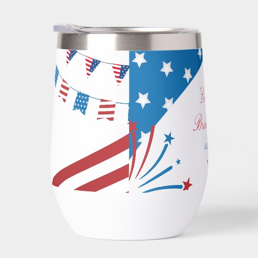 Red White and Blue 4. Juli Brautparty Swag (Rechts)