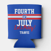Red White and Blue 4. Juli Custom Dosenkühler (Rückseite)