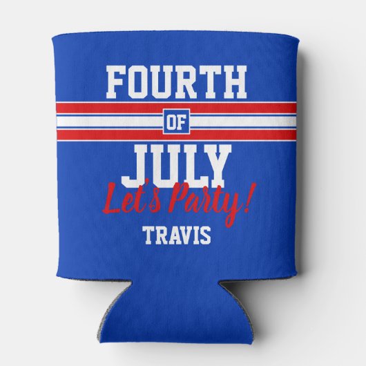 Red White and Blue 4. Juli Custom Dosenkühler (Rückseite)