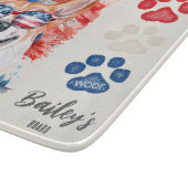 Red White and Blue 4. Juli Funny Corgi Dog Schneidebrett (Ecke)