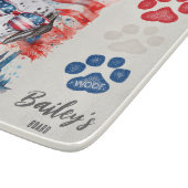 Red White and Blue 4. Juli Funny Dalmatiner Dog Schneidebrett (Ecke)