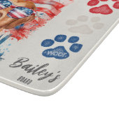 Red White and Blue 4. Juli Funny Labrador Hund Schneidebrett (Ecke)