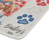 Red White and Blue 4. Juli Funny Poodle Dog Schneidebrett (Ecke)