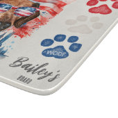 Red White and Blue 4. Juli Niedliche Dackel Hund Schneidebrett (Ecke)