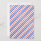 Red White and Blue 4. Juli Party Einladung (Rückseite)