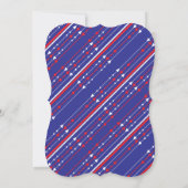 Red White and Blue 4. Juli Party Einladung (Rückseite)