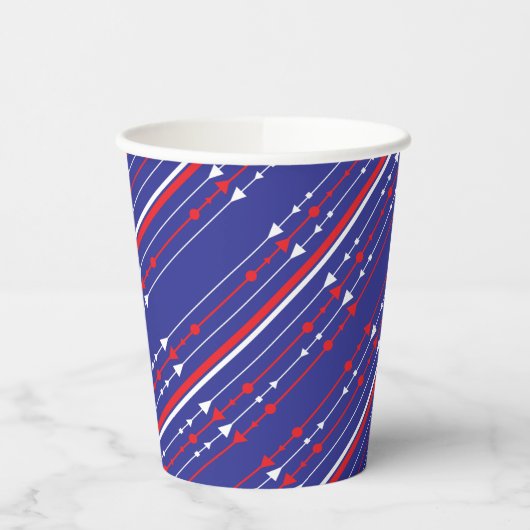 Red White and Blue 4. Juli Party Pappbecher (Links)
