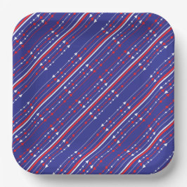 Red White and Blue 4. Juli Party Pappteller