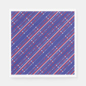 Red White and Blue 4. Juli Party Serviette (Vorderseite)