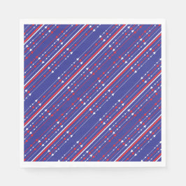 Red White and Blue 4. Juli Party Serviette