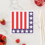 Red White and Blue 4. Juli Party Serviette (Beispiel)