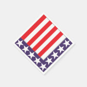 Red White and Blue 4. Juli Party Serviette (Ecke)