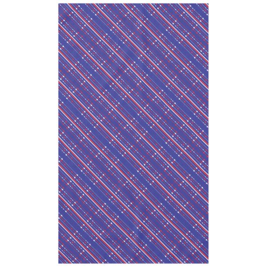 Red White and Blue 4. Juli Party Tischdecke (Vorderseite)