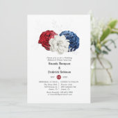 Red White and Blue 4. Juli Probe Dinner Einladung (Stehend Vorderseite)