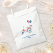 Red White and Blue 4. Juli Whimsical Bicycle Geschenktütchen (Ausgeschnitten)