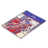 Red White and Blue All American Barrel Racer Notizblock (Linke Seite)