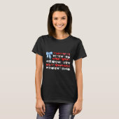 Red White and Blue American Coquette Bows Funny 4t T-Shirt (Vorne ganz)