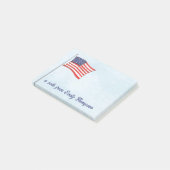 Red White and Blue American Flag Custom Post-it Klebezettel (angewinkelt)