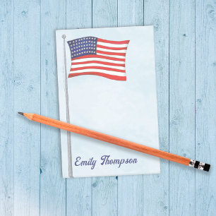 Red White and Blue American Flag Custom Post-it Klebezettel