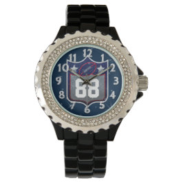 Red White and Blue American Football Team Sports Armbanduhr