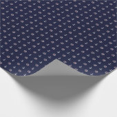 Red White and Blue Anchor Pattern Geschenkpapier (Ecke)