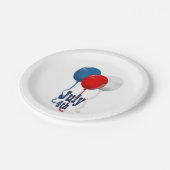 Red White and Blue Balloons, 4. Juli Paper Teller (Schrägansicht)