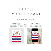 Red White and Blue Beach Party 4. Juli Einladung