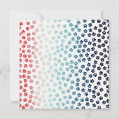 Red White and Blue Black Cat Paws Funny Cat Vater Karte (Rückseite)