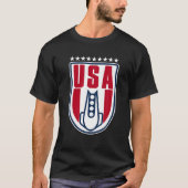 Red White and Blue Bobsled USA Winterspiele 2018 T T-Shirt (Vorderseite)