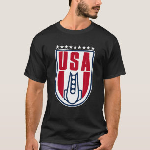 Red White and Blue Bobsled USA Winterspiele 2018 T T-Shirt