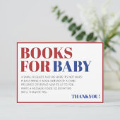 Red White and Blue Books for Baby 4. Juli Begleitkarte (Stehend Vorderseite)
