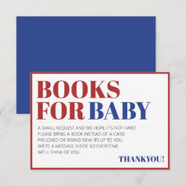 Red White and Blue Books for Baby 4. Juli Begleitkarte