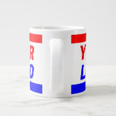 Red, White, and Blue Business Company Logo Jumbo Jumbo-Tasse (Rückseite)