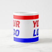 Red, White, and Blue Business Company Logo Jumbo Jumbo-Tasse (Vorderseite)