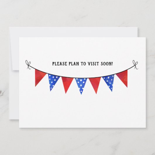 Red White and Blue Celebration Moving Ankündigung (Rückseite)