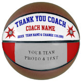 Red White and Blue Custom Basketball Coach Geschen (Vorderseite)