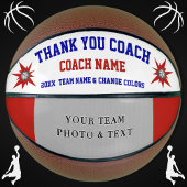 Red White and Blue Custom Basketball Coach Geschen