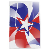 Red White and Blue Dazzzle Me Patriotic Geschenkta Mittlere Geschenktüte (Vorderseite)