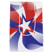 Red White and Blue Dazzzle Me Patriotic Geschenkta Mittlere Geschenktüte (Rückseite)