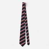 Red White and Blue Diagonal Striped Classic Krawatte (Vorderseite)