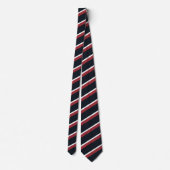 Red White and Blue Diagonal Striped Classic Krawatte (Rückseite)