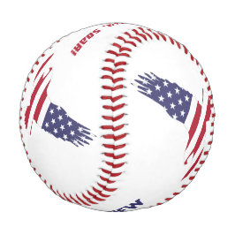 Red White and Blue Eagle Patriotic Custom Baseball