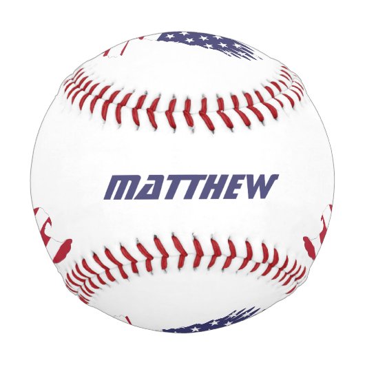 Red White and Blue Eagle Patriotic Custom Baseball (Vorderseite)
